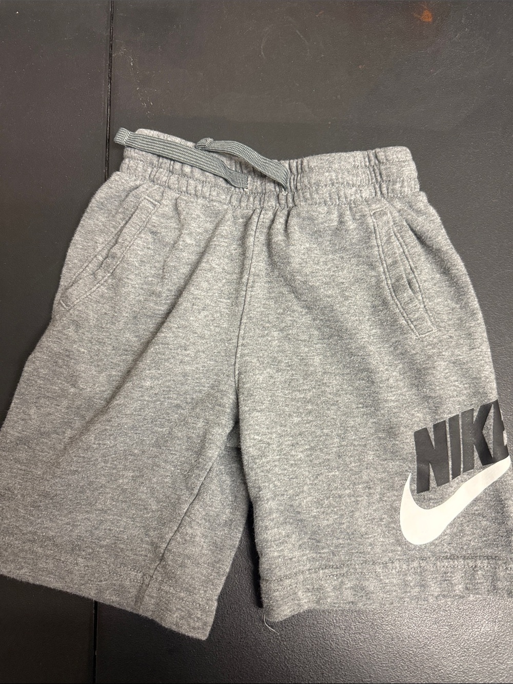 Nike Kids Logo Knit Shorts - Black & Gray